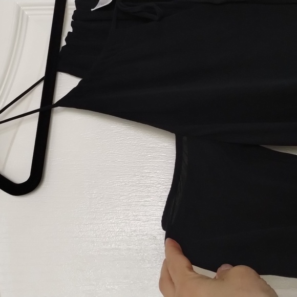 Parker silk black dress lightweight LBD size small sheer with lining - Picture 2 of 10